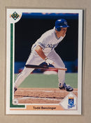 1991 Upper Deck 41F Todd Benzinger - Baseball