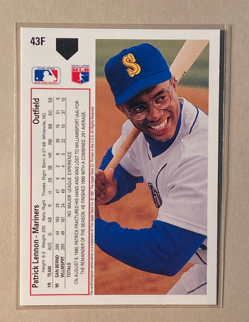 1991 Upper Deck 43F Patrick Lennon - Baseball