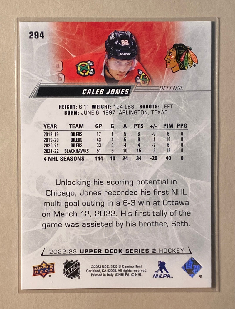 2022-23 Upper Deck 294 Caleb Jones - Hockey - Series 2