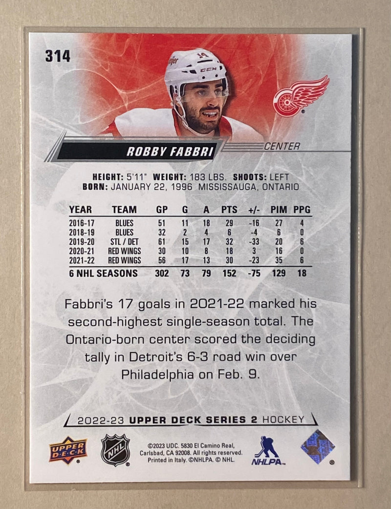 2022-23 Upper Deck 314 Robby Fabbri - Hockey - Series 2