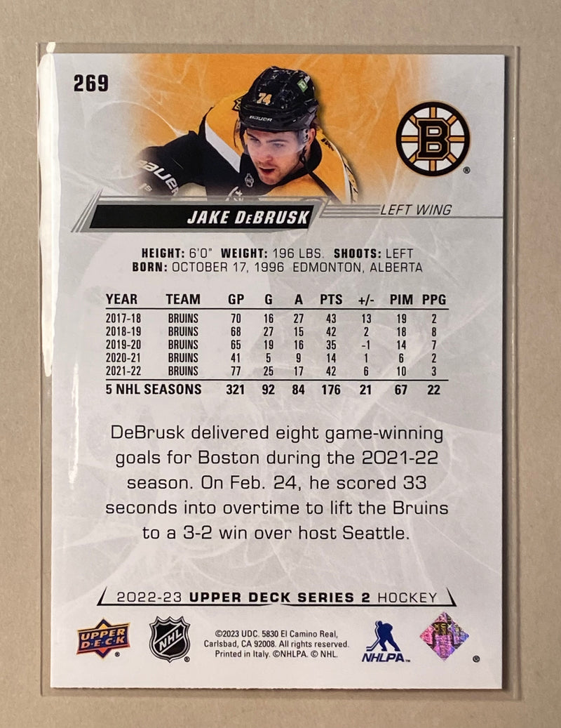 2022-23 Upper Deck 269 Jake DeBrusk - Hockey - Series 2
