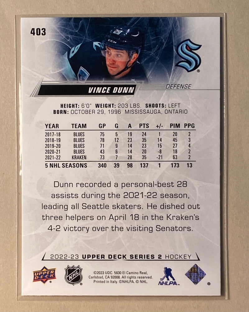 2022-23 Upper Deck 403 Vince Dunn - Hockey - Series 2