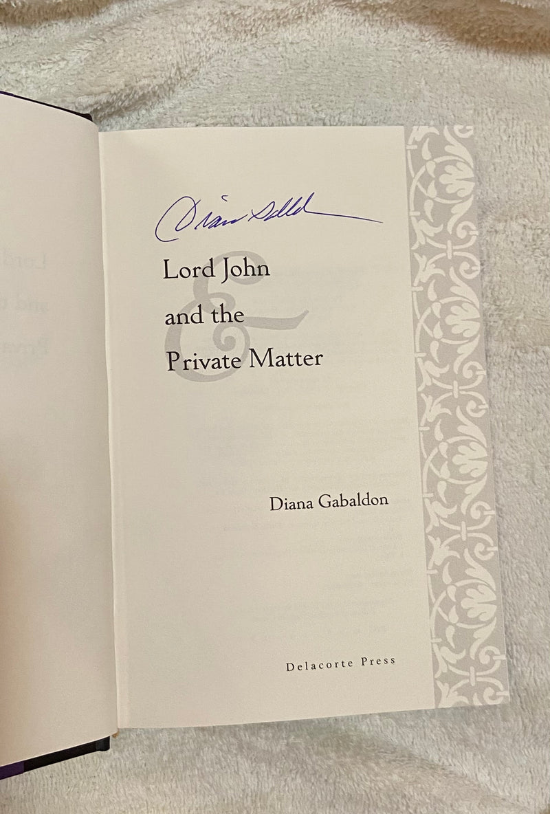Lord John and the Private Matter - First Edition - Signed