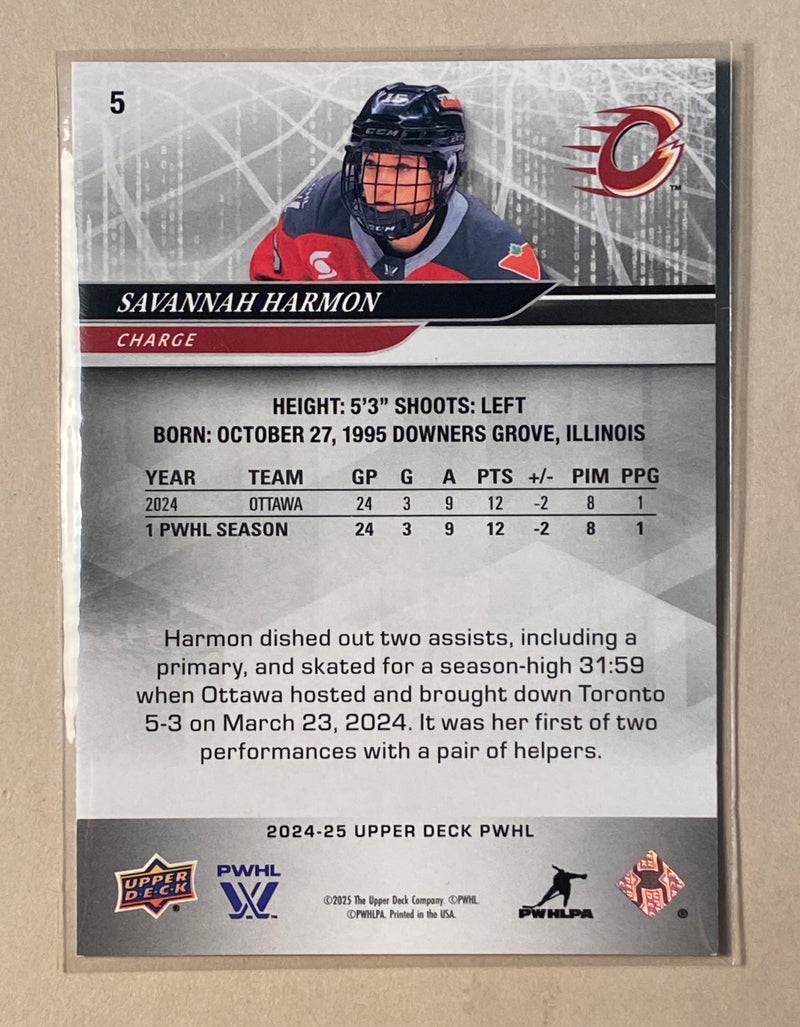 2024-25 Upper Deck 5 Savannah Harmon - PWHL