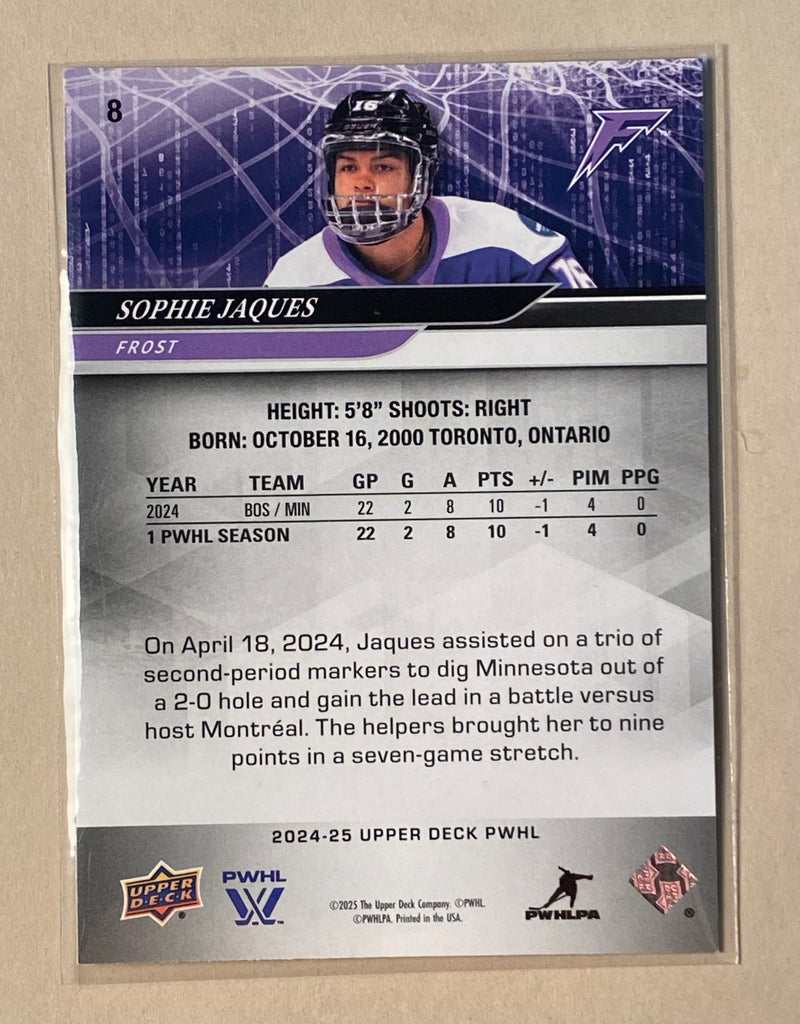 2024-25 Upper Deck 8 Sophie Jaques - PWHL