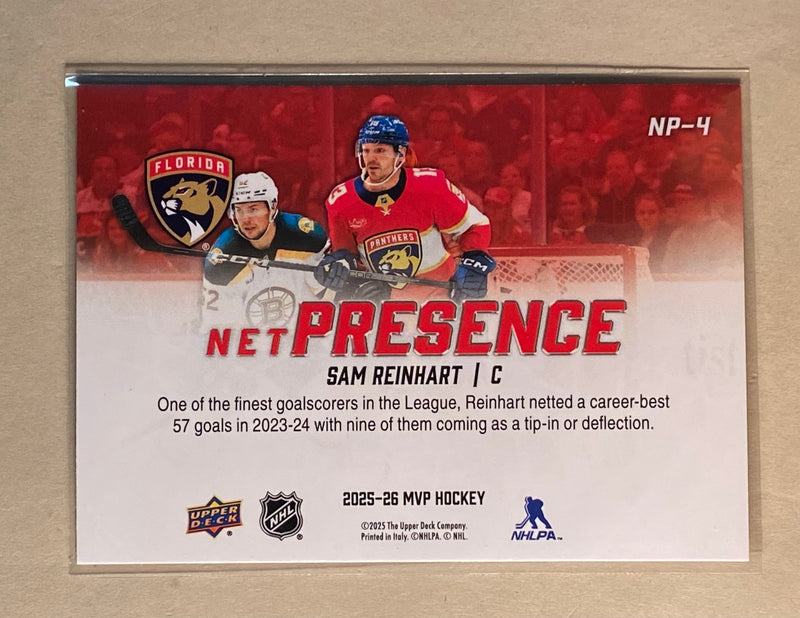 2025-26 Upper Deck NP-4 Sam Reinhart - Hockey - MVP - Net Presence