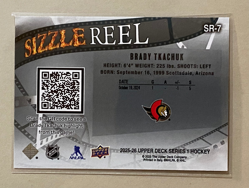 2025-26 Upper Deck SR-7 Brady Tkachuk - Hockey - Sizzle Reel - Series 1