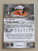2025-26 Upper Deck 206 Tim Washe - Hockey - Young Guns - Series 1