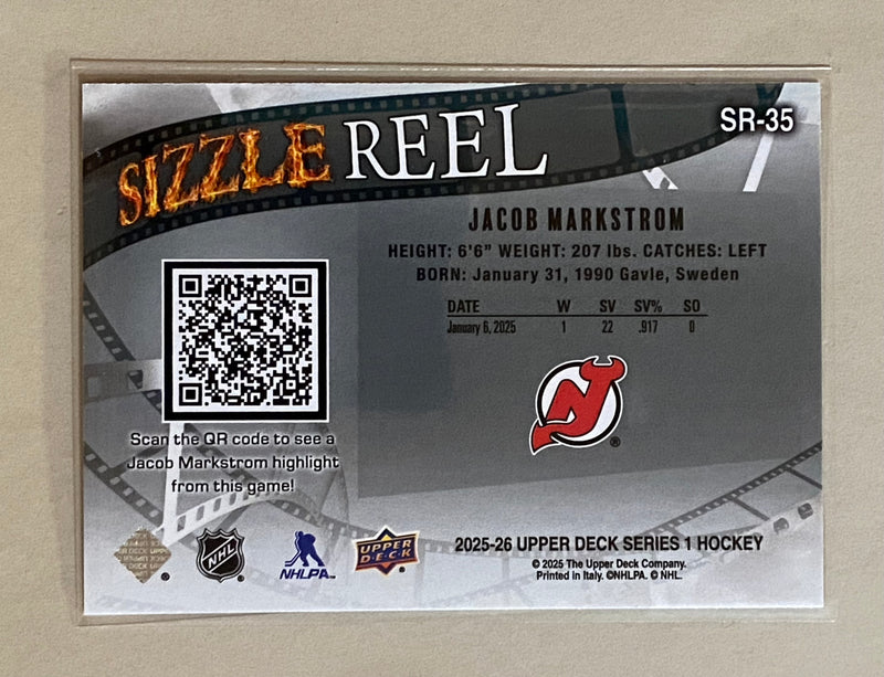 2025-26 Upper Deck SR-35 Jacob Markstrom - Hockey - Sizzle Reels - Series 1