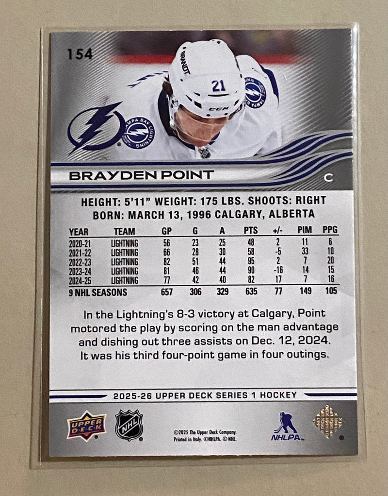 2025-26 Upper Deck 154 Brayden Point - Hockey - Series 1