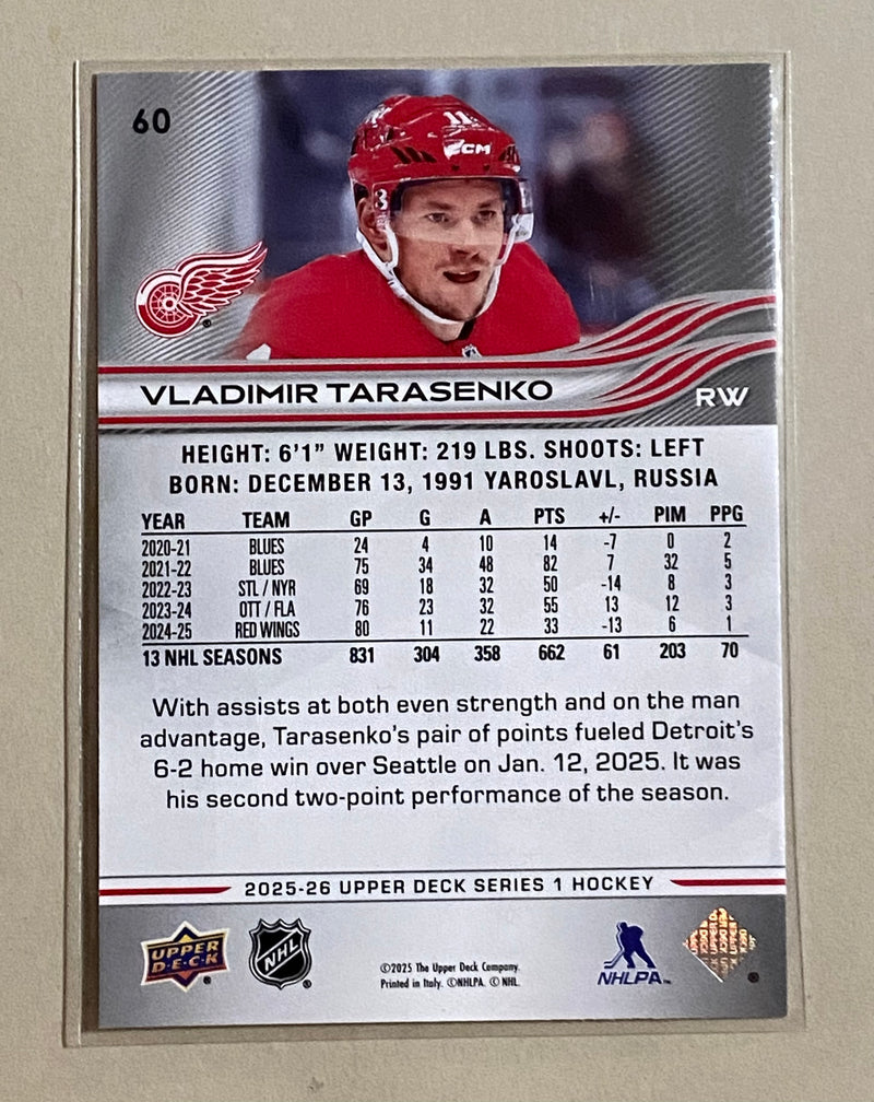 2025-26 Upper Deck 60 Vladimir Tarasenko - Hockey - Series 1