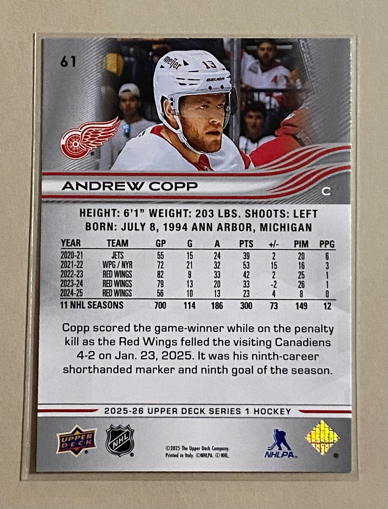 2025-26 Upper Deck 61 Andrew Copp - Hockey - Series 1