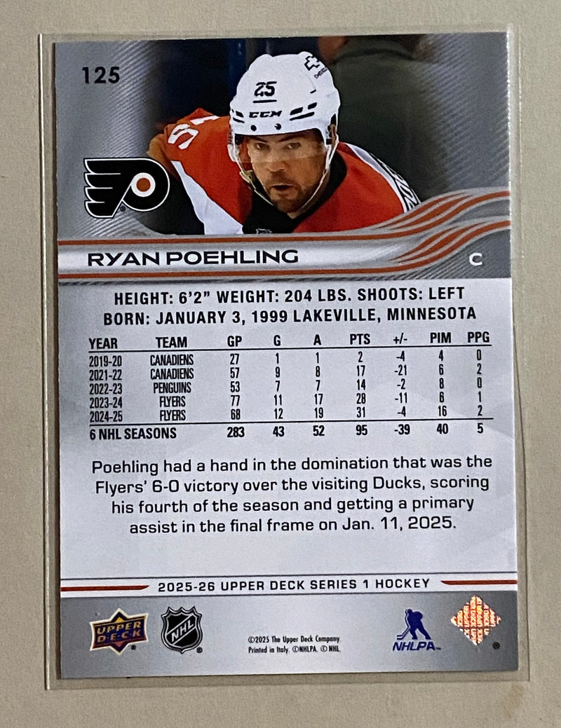 2025-26 Upper Deck 125 Ryan Poehling - Hockey - Series 1