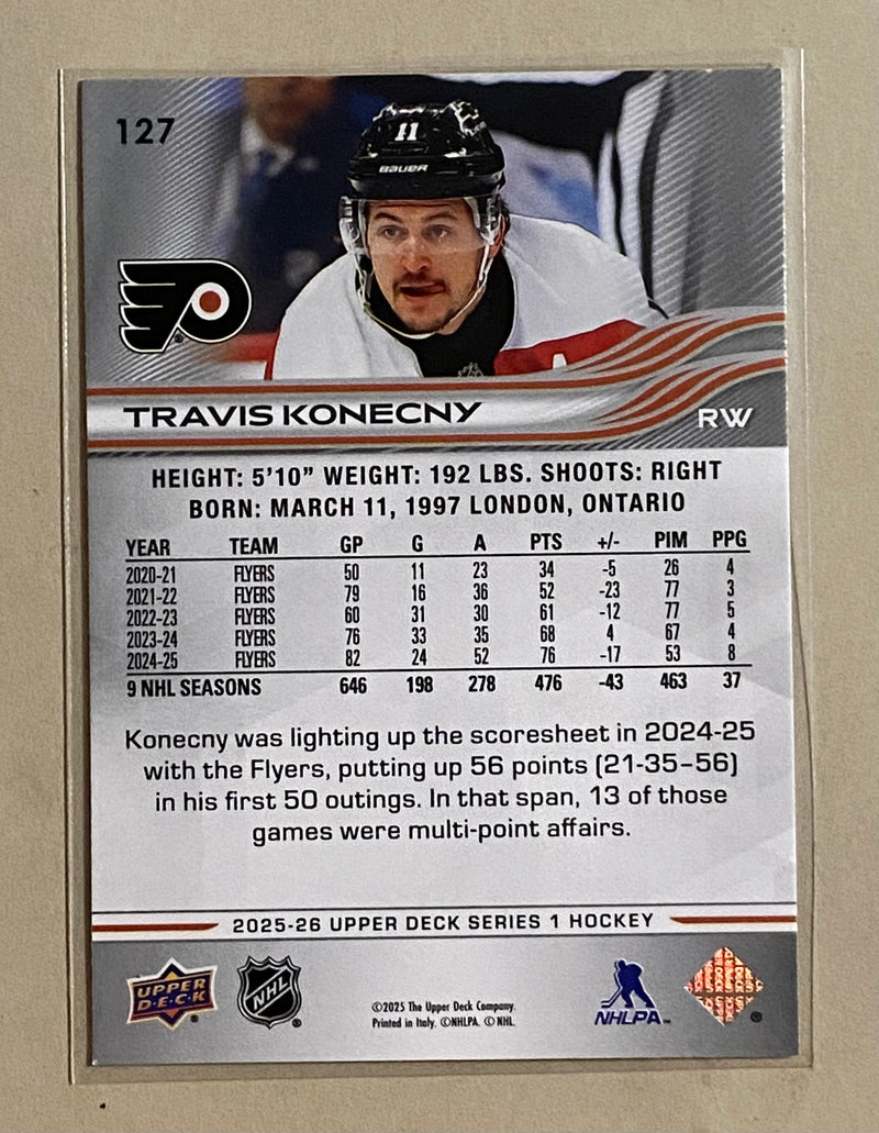 2025-26 Upper Deck 127 Travis Konecny - Hockey - Series 1