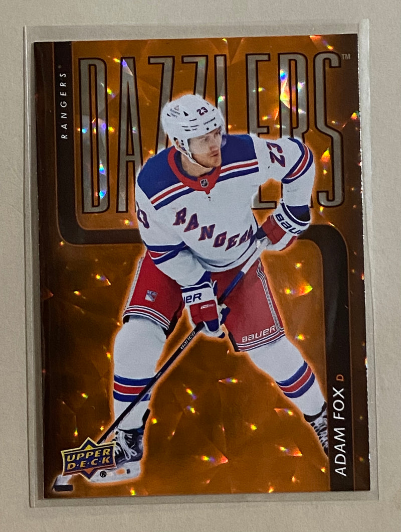 2025-26 Upper Deck DZ-422 Adam Fox - Hockey - Series 1 - Orange Dazzler