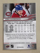 2025-26 Upper Deck 92 Josh Anderson - Hockey - Series 1