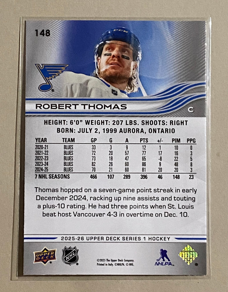 2025-26 Upper Deck 148 Robert Thomas - Hockey - Series 1