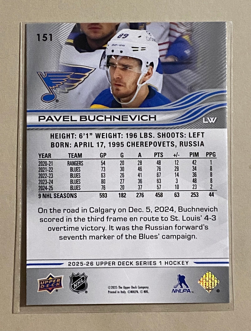 2025-26 Upper Deck 151 Pavel Buchnevich - Hockey - Series 1