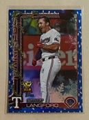 2025 Topps Holiday - H87 Wyatt Langford - Baseball - Blue Lights