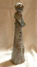 Studio Clay Pottery Figure - Folk Art - Glazed