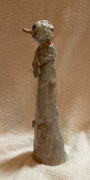 Studio Clay Pottery Figure - Folk Art - Glazed