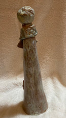 Studio Clay Pottery Figure - Folk Art - Glazed