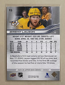2025-26 Upper Deck 93 Jeremy Lauzon - Hockey - Series 1