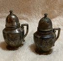 Silver Plated Salt & Pepper Shaker - 1945-1952 Occupied Japan - Used