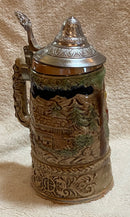 Tankard/Stein with Embossed Musicians playing Instruments - Used