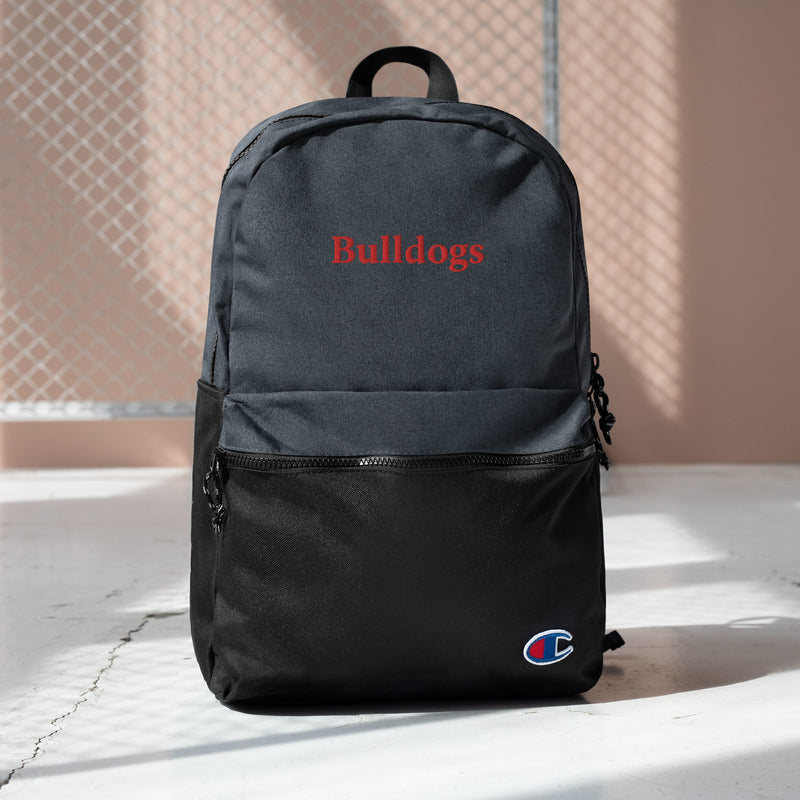 Bulldogs Red Embroidered Champion Backpack