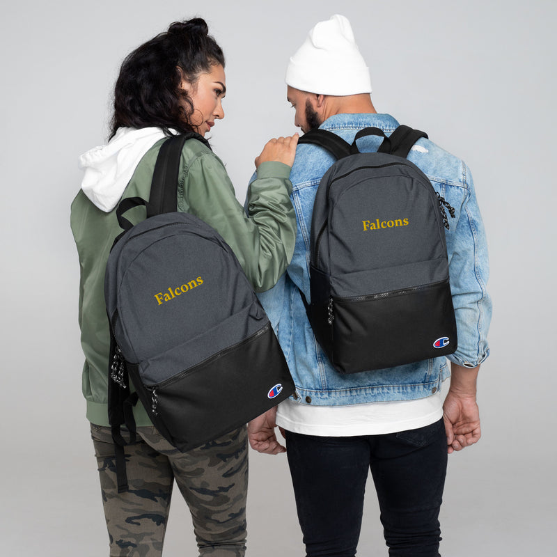 Falcons Gold Embroidered Champion Backpack