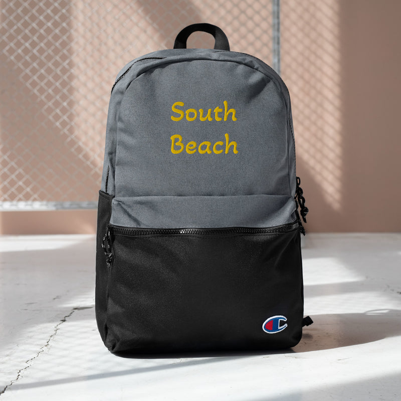 South Beach Embroidered Champion Backpack