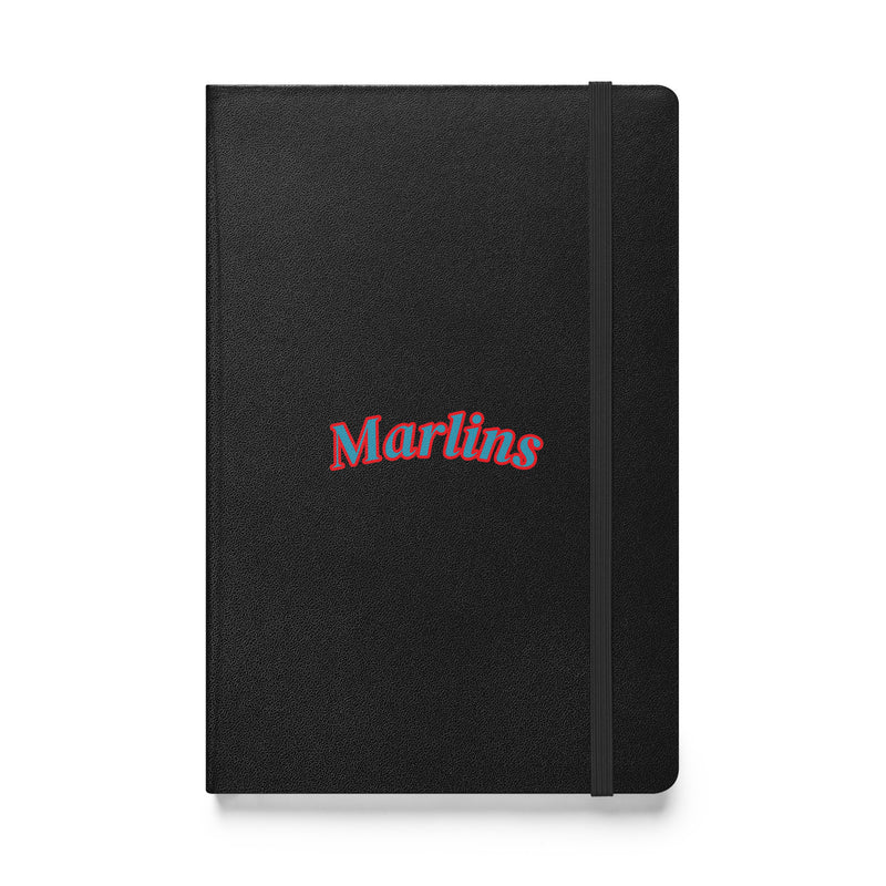 Marlins Black Hardcover Bound Notebook