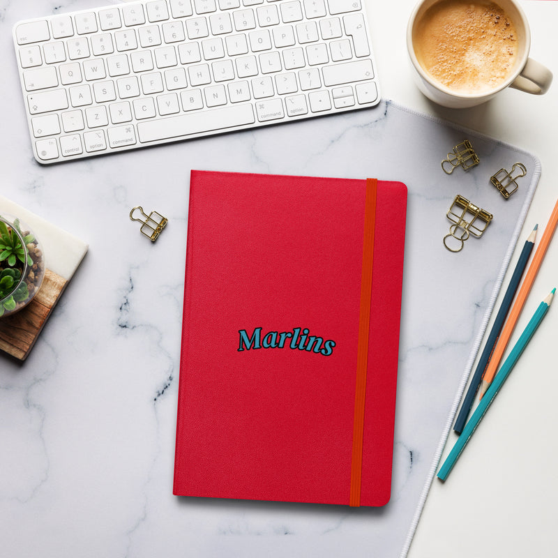 Marlins Hardcover Bound Notebook Red