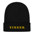 YINZER Black Ribbed Knit Beanie