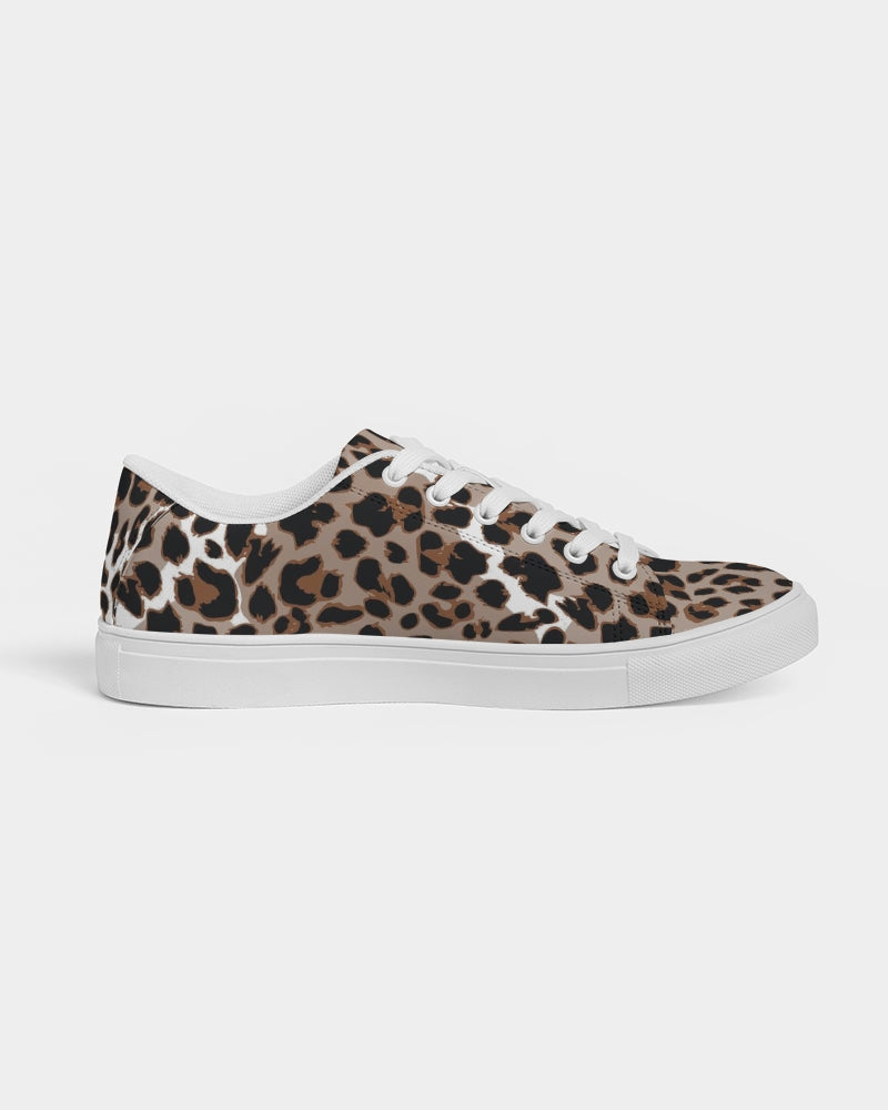 Leopard Fur Women's Faux-Leather Sneaker