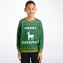 Ugly Christmas Kids Sweater "Merry Deermas"