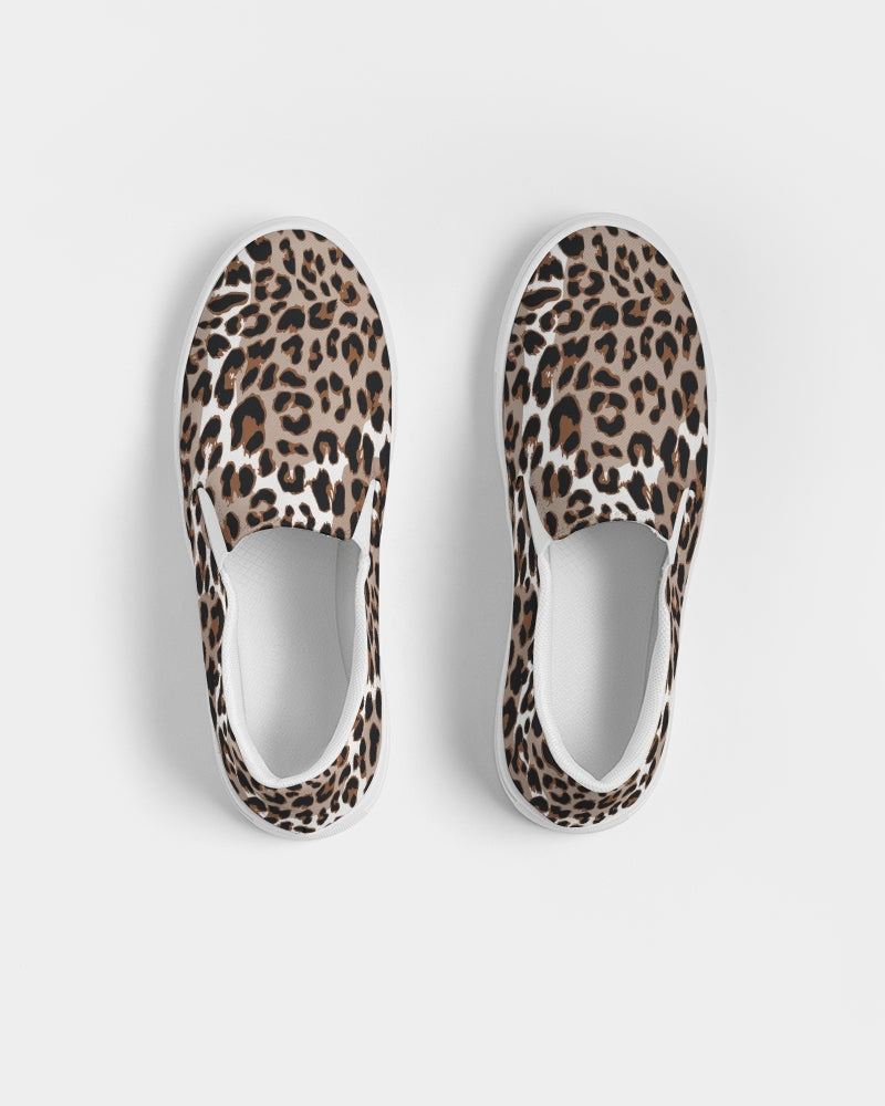 Leopard Fur Women's Slip-On Canvas Shoe