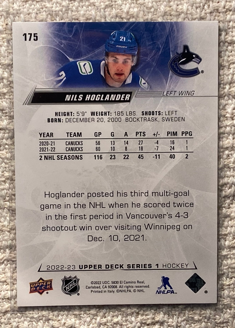 2022-23 Upper Deck 175 Nils Hoglander - Hockey