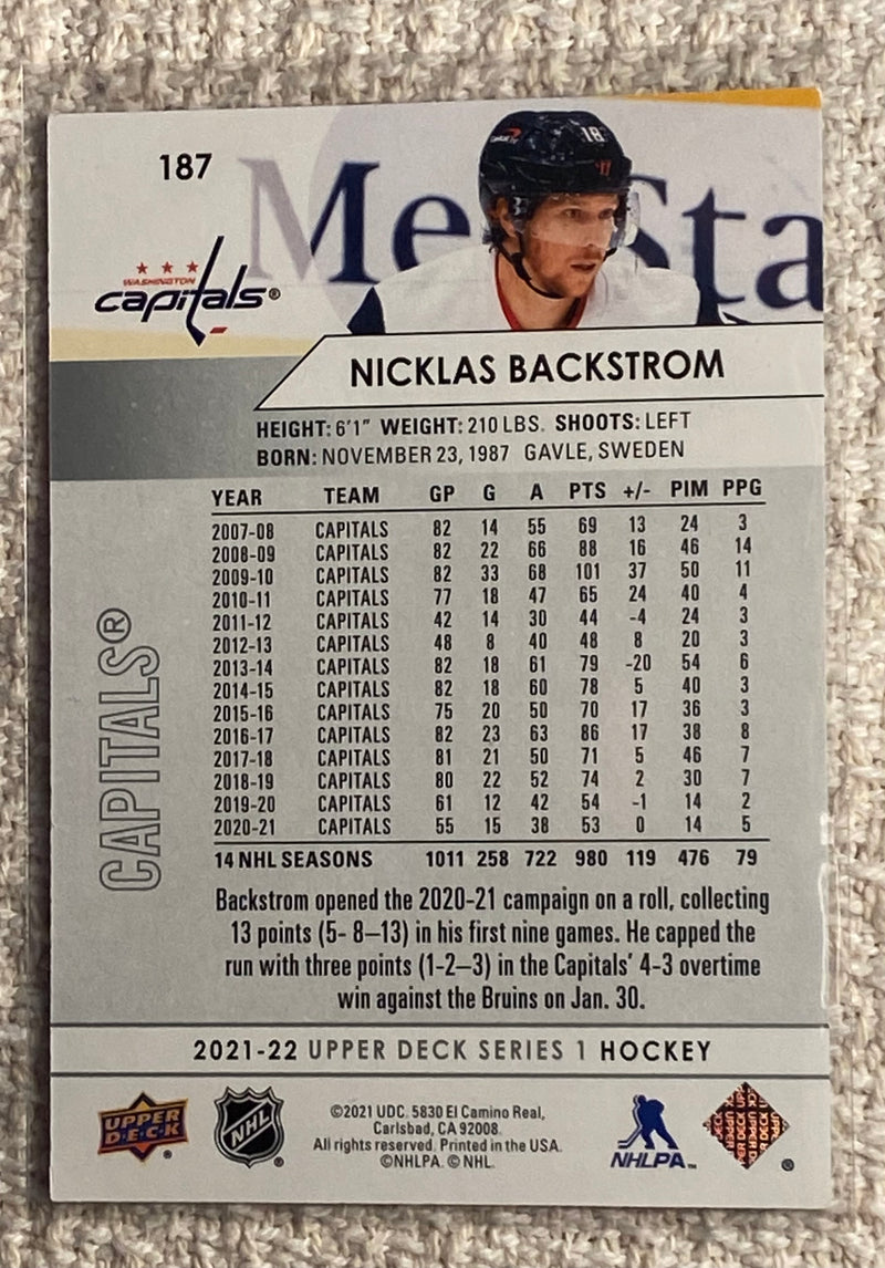 2021-22 Upper Deck 187 Nicklas Backstrom - Hockey