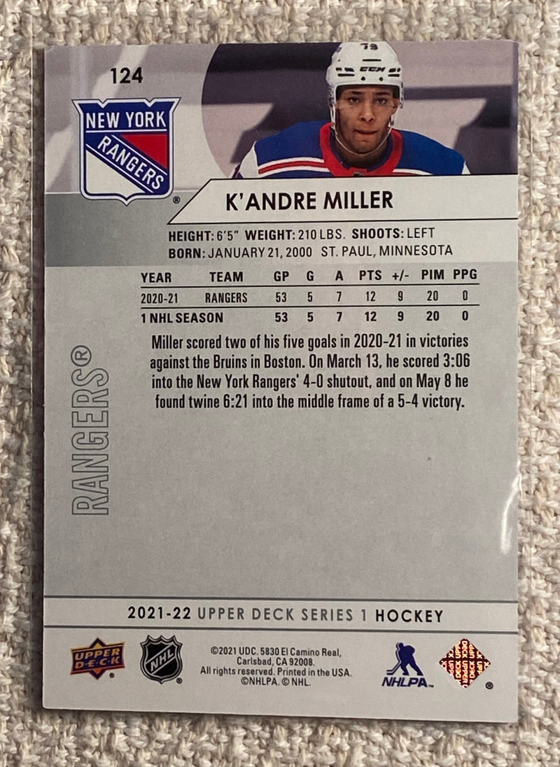 2021-22 Upper Deck 124 K'Andre Miller - Hockey