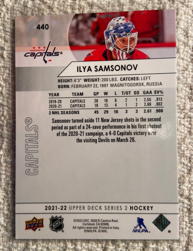 2021-22 Upper Deck 440 Ilya Samsonov - Hockey