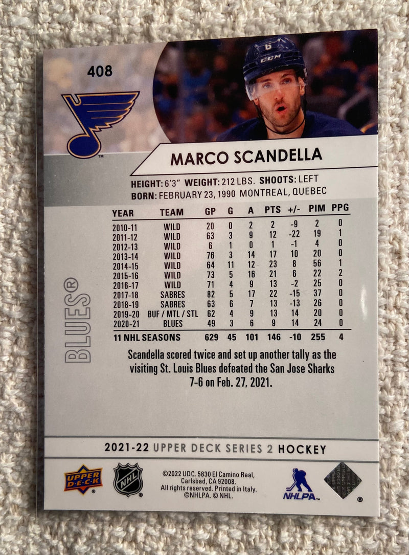 2021-22 Upper Deck 408 Marco Scandella - Hockey