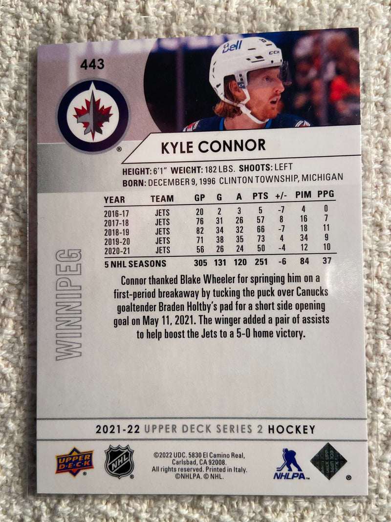 2021-22 Upper Deck 443 Kyle Connor - Hockey