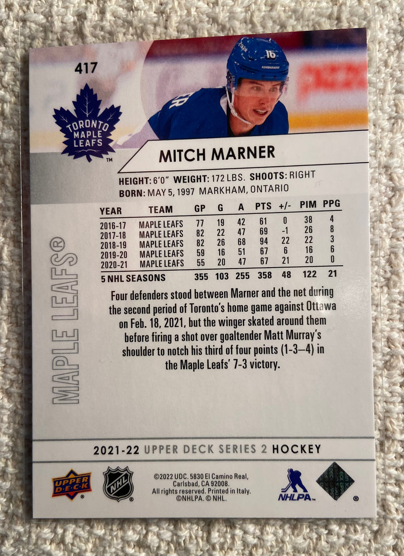2021-22 Upper Deck 417 Mitch Marner - Hockey