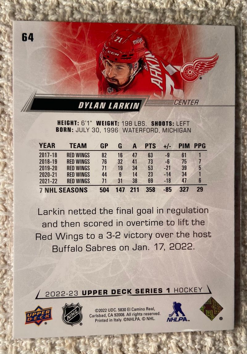 2022-23 Upper Deck 64 Dylan Larkin - Hockey