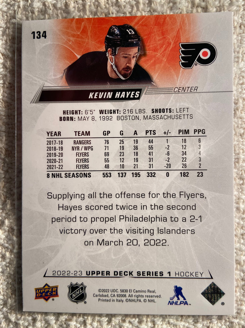 2022-23 Upper Deck 134 Kevin Hayes - Hockey