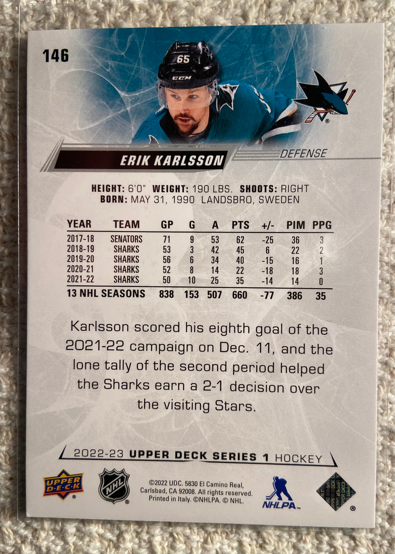 2022-23 Upper Deck 146 Erik Karlsson - Hockey
