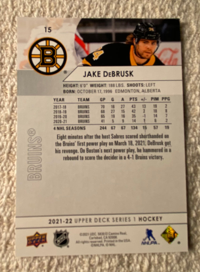 2021-22 Upper Deck 15 Jake DeBrusk - Hockey