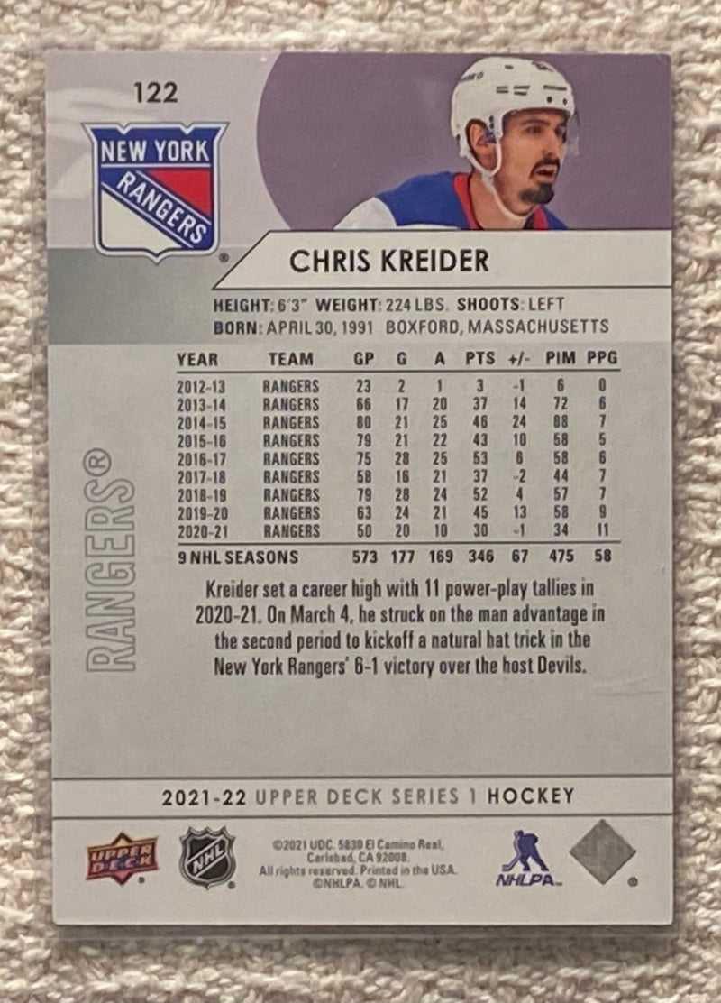 2021-22 Upper Deck 122 Chris Kreider - Hockey